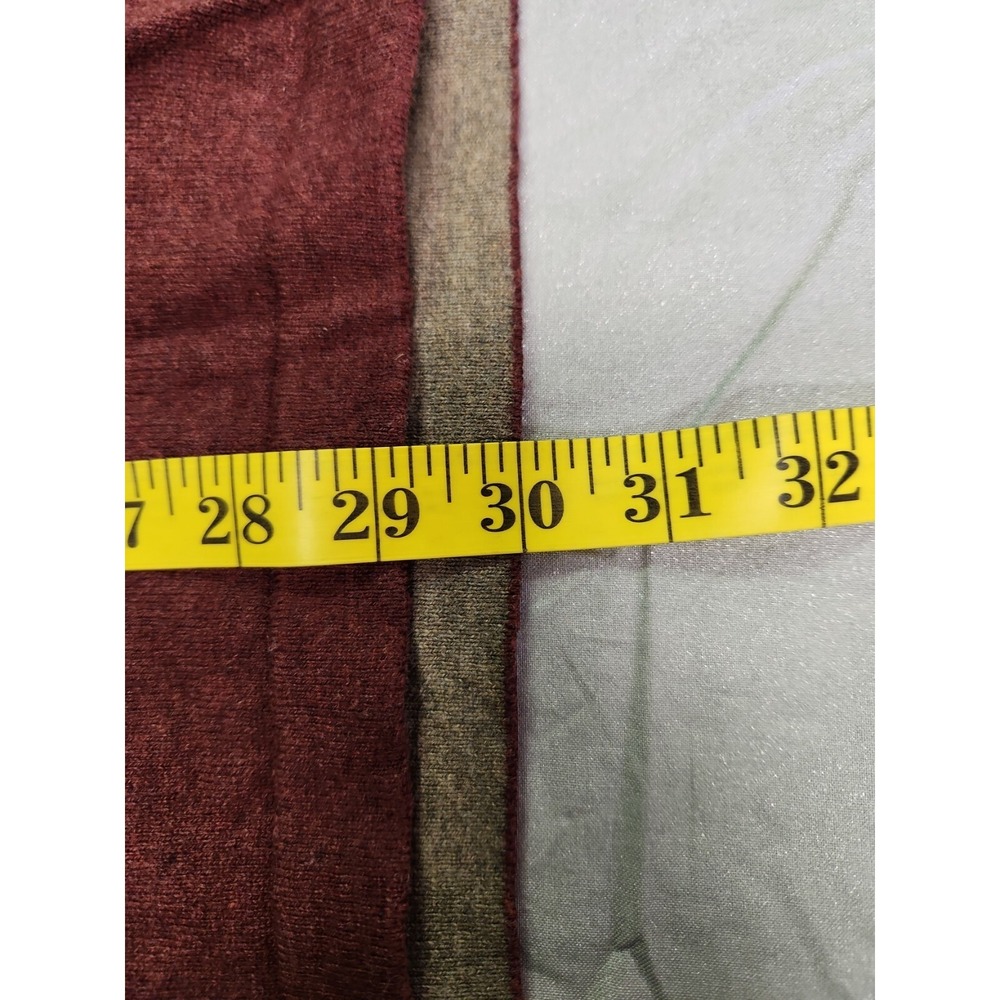 Eddie Bauer Mens V- Neck Burgundy Cotton Merino Sweater size Tall Large EUC - Picture 5 of 8